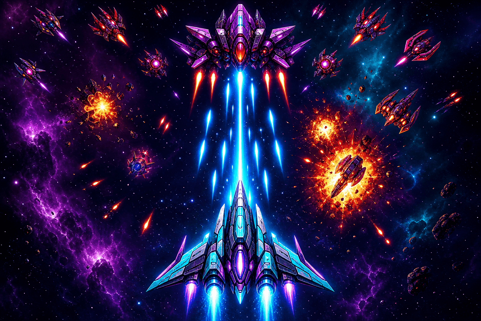 Space Blaster — dikey kaydırmalı uzay nişancısı, boss savaşları