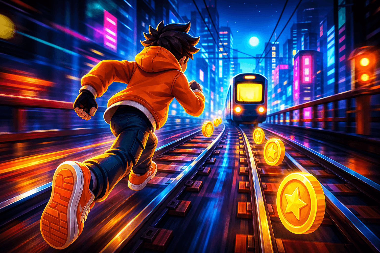 Track Rush — trenler ve altınlarla 3D sonsuz koşu oyunu